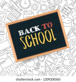 Back to School design with white background vector
