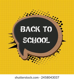 Back to school design with yellow background vector