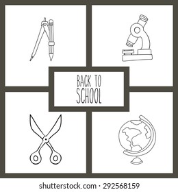 Back to school digital design, vector illustration eps 10
