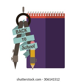 Back to School digital design, vector illustration eps 10