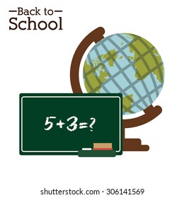 Back to school digital design, vector illustration eps 10