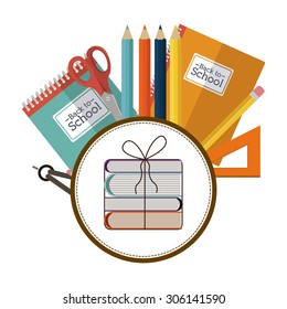 Back to school digital design, vector illustration eps 10