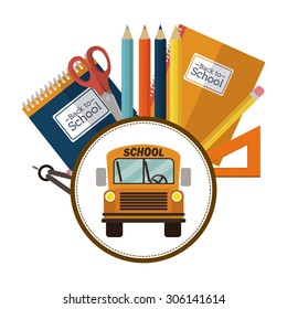 Back to school digital design, vector illustration eps 10
