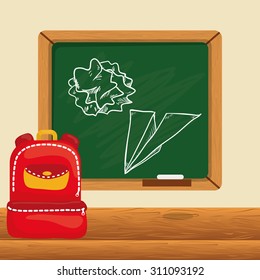 Back to school digital design, vector illustration 10 eps graphic