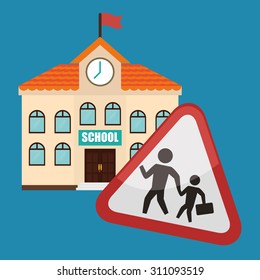 Back to school digital design, vector illustration 10 eps graphic