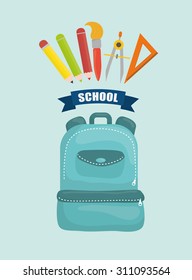 Back to school digital design, vector illustration 10 eps graphic