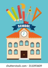 Back to school digital design, vector illustration 10 eps graphic