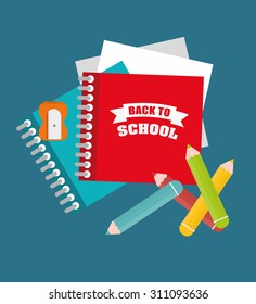 Back to school digital design, vector illustration 10 eps graphic