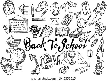 back to school, doodle