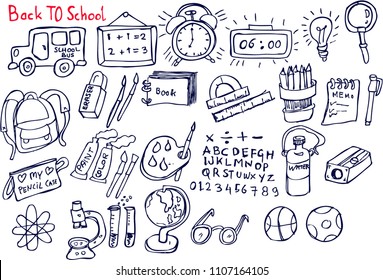 back to school, doodle