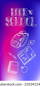 Back to School Doodle Banner. Can be used for creating banners or headers for educational websites or blogs, Creating educational materials, designing invitations or flyers