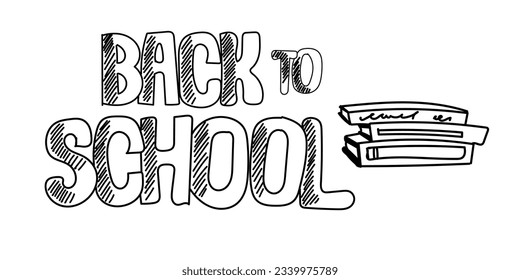 Back to School Doodle Banner. Can be used for creating banners or headers for educational websites or blogs, Creating educational materials, designing invitations or flyers