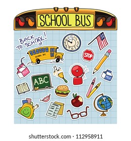 Back to School Doodle Education Vector Illustration Set