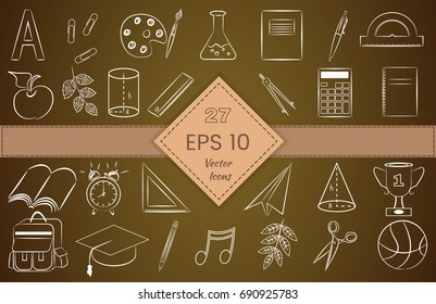 Back to school doodle elements