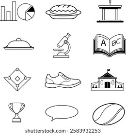 Back to school doodle elements set.This is an editable eps vector file.