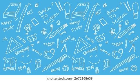 Ilustración vectorial de dibujo a mano de doodle de regreso a la escuela. eps 10