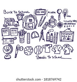 back to school, doodle illustration