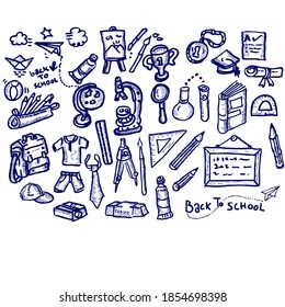 Back To School, doodle illustration