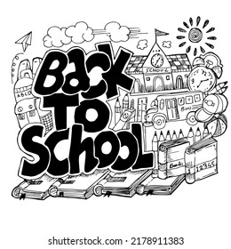 Ilustración del doodle de Back to School