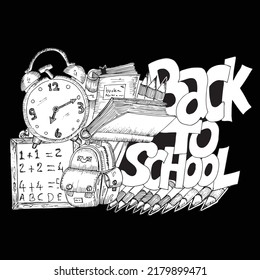 Back To School, doodle illustration