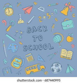 Back to School doodle set