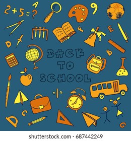 Back to School doodle set