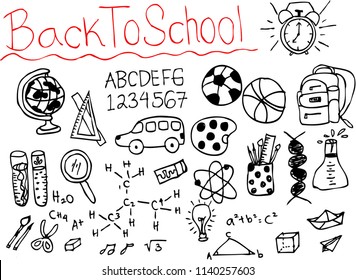 back to school, doodle sketch