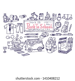 back to school, doodle sketch