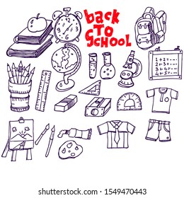 back to school, doodle sketch