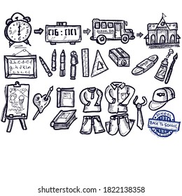 Zurück zur Schule, Doodle-Skizze