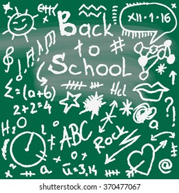 back to school, doodle texture, vector illustration design element