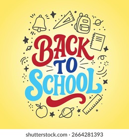 Ilustración vectorial de Doodle de regreso a la escuela