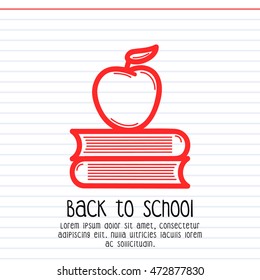 Back to school doodle vector illustration