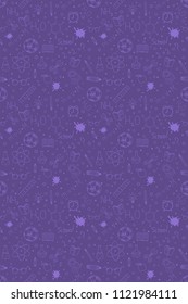 Back to school doodles background. Back to school seamless pattern. Hand drawn objects. Vector illustration.