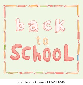 Back to School doodles elements. Vector illustration.