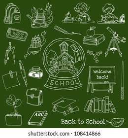 Back to School Doodles - Hand-Drawn Vector Illustration Design Elements (part 2)