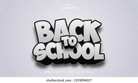 Back To School editable text effect font