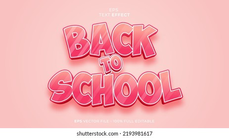 Back To School editable text effect font