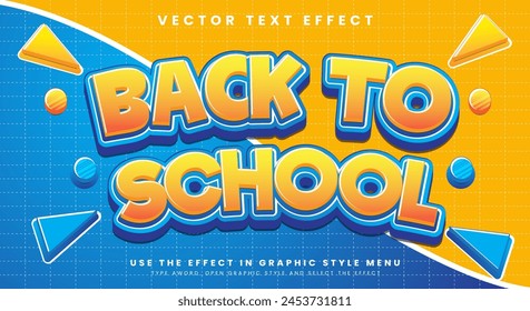 Back to School editable text effect Template with modern style