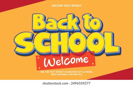 Back to school with editable text effect for compositions