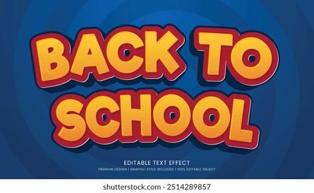 back to school editable text effect template typography and abstract style logo and business brand
