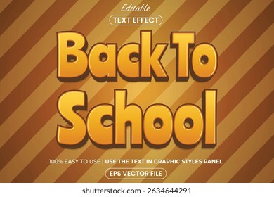 Back to school editable text effect, child text style