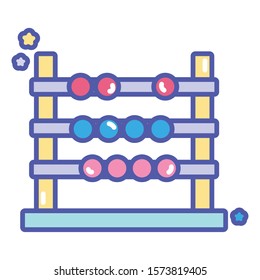 back to school education abacus arithmetic learn vector illustration