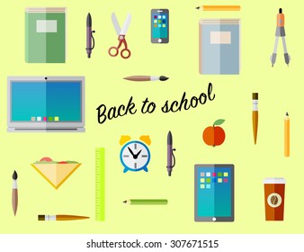Back to school education background vector
