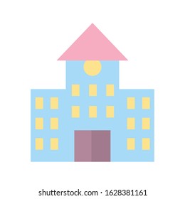 back to school education building college architecture vector illustration