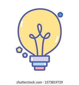 back to school education bulb idea innovation vector illustration