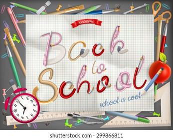 Back to school. Education design. EPS 10 vector file