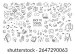 Back to school and education doodle elements