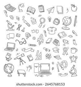 Back to school and education doodle elements