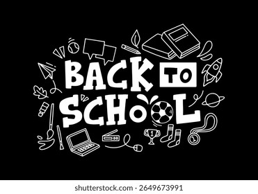 Back to school and education doodle elements